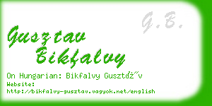 gusztav bikfalvy business card